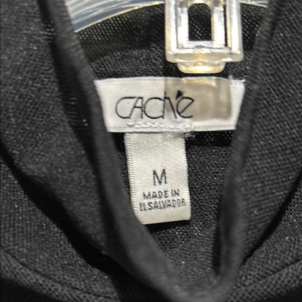 Cache M Black Nylon Stretch Soft Turtleneck Worn … - image 3